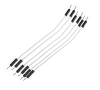 Reland Sun 20pcs 1P 2.54mm puente cable línea 10/20/30cm hembra macho 24AWG línea de prueba de alambre línea electrónica (M-M-30CM-blanco)