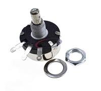 Reland Sun 2pcs WX110 WX010 10 Ohm - 22K Ohm 10R-22K 3 terminales de soldadura 6mm eje de metal redondo de un solo giro alambre herido potenciómetro (470R)