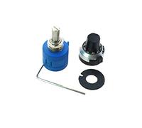 Reland Sun 3590S-2 Serie 3590S Precisión Multiturn Potenciómetro 10 Anillo Resistencia Ajustable+1PCS Giros Contando Dial Rotary 6.35mm Perilla (100 Ohm)