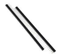 Reland Sun 5 unids 2.54mm agujero redondo hembra encabezado zócalo oro PCB una sola fila aguja asiento (una fila Socket Plata)