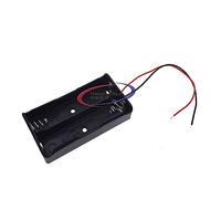 Reland Sun 5pcs 18650 casos 1X 2X 3X 4X 18650 soporte de batería caja de almacenamiento 1 2 3 4 ranuras baterías contenedor con cable plomo o con pin o cabezal DC (18650-X2)