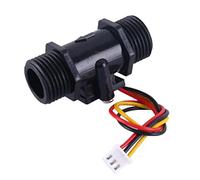 Reland Sun G1/5.1 cm Sensor de flujo de agua Hall Interruptor 1-30L/min 1.75MPa Medidor de flujo Contador Sensor de flujo de agua (YF-201C negro)
