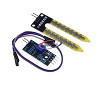Reland Sun - Kit de módulo de detección de humedad, higrómetro, 3 unidades, tablero comparador F2F cable de puente 3.3 V 5 V sistema de riego