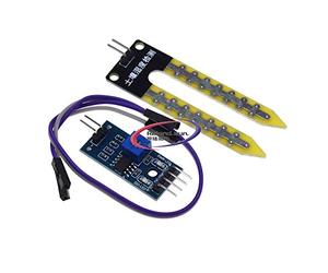 Reland Sun - Kit de módulo de detección de humedad, higrómetro, 3 unidades, tablero comparador F2F cable de puente 3.3 V 5 V sistema de riego