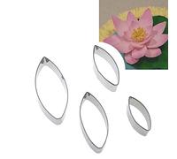 Reland Sun Molde de Galletas de Acero Inoxidable con Hoja de Loto para Fondant y Galletas, Molde para Pasteles, Herramientas de decoración de Pasteles(Lirio de Agua de Loto)