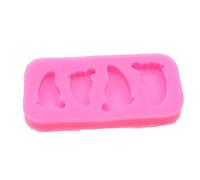 Reland Sun Molde de silicona con estampado de pies de bebé para bricolaje fondant Moldes baby shower Candy Making Chocolate bautizo Moldes (A)