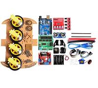 Reland Sun Nueva evitación seguimiento motor inteligente robot chasis coche kit velocidad codificador batería caja 4WD módulo ultrasónico