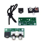 RELAND SUN Placa de adaptador de entrada de audio asiento de loto 3,5 mm amplificador de audio chasis DIY asiento de tablero de cableado (tipo D)