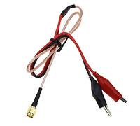 RELAND SUN RG316 Cable coaxial SMA macho enchufe a doble cocodrilo clips rojo y negro probador cable conector (50 cm)