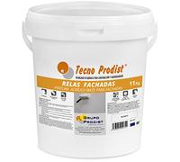 RELAS FACHADAS de Tecno Prodist - 11 Kg (BLANCO) Pintura Impermeabilizante al agua - Durabilidad y resistencia - Blanco Mate - A Rodillo o brocha - Gran cubrición, blancura y rendimiento, no salpica