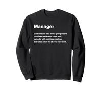 Relatable Funny Dictionary Definition Manager Sudadera