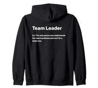 Relatable Funny Dictionary Definition Team Leader Sudadera con Capucha