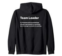 Relatable Funny Dictionary Definition Team Leader Sudadera con Capucha