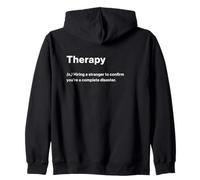 Relatable Funny Dictionary Definition Therapy Sudadera con Capucha