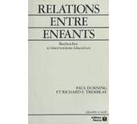 Relations Entre Enfants : Recherches Et Interventions Éducatives (eboo