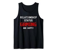 Relationship Status: Gaming and Happy Funny Gamer Humor Joke Camiseta sin Mangas