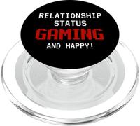 Relationship Status: Gaming and Happy Funny Gamer Humor Joke PopSockets PopGrip para MagSafe
