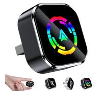 Relativelk Carplay-2025 Upgraded Mini USB Wireless CarPlay & Android Auto Adapter Plug & Play 2-in-1 Fast Stable Connection Wide Compatibility with 800+ Car Models (Black-Stained Glass)