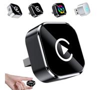 Relativelk Carplay, 2025 Upgraded Relativelk Wireless CarPlay Adapter, Mini USB Design for Auto, Plug & Play 2-in-1 Adapter with 2.4/5GHz WiFi and Bluetooth 5.0 (Black2)