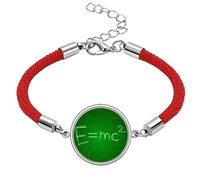 Relativity Physical Science Formula Calculus Lucky Red String Bracelet Pulsera de cuerda hecha a mano