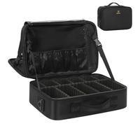 Relavel Estuche de Maquillaje con Ruedas, Mochila de Maquillaje Profesional para Artistas de Maquillaje, M Negro, 1 Count (Pack of 1)