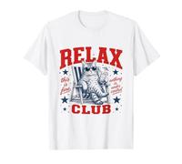 Relax Club This Is Fine Funny Cat Summer Vibes Camiseta