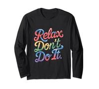 Relax Don't Do It Inspirado Retro 80's As Don't Do It Manga Larga