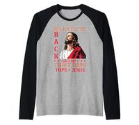 Relax I'Ll Be Back In Like Three Days Tops - Jesus Camiseta Manga Raglan