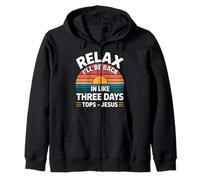 Relax I'Ll Be Back In Like Three Days Tops - Jesus |- Sudadera con Capucha