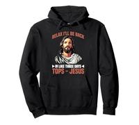 Relax I'Ll Be Back In Like Three Days Tops - Jesus - Sudadera con Capucha