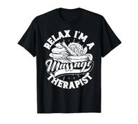 Relax I'm A Massage Therapist Camiseta gráfica económica, Hombre, Negro, L