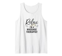 Relax I'm a Massage Therapist Minimal Hands Graphic Camiseta sin Mangas