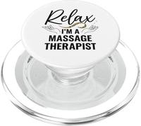 Relax I'm a Massage Therapist Minimal Hands Graphic PopSockets PopGrip para MagSafe