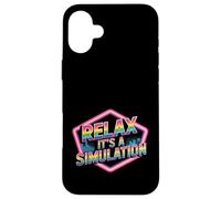 Relax It's A Simulation Coding Programmer Software - Carcasa para iPhone 16 Plus