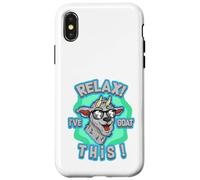 Relax I've Goat This Funny Cool Farm Animal Pun Design Carcasa para iPhone X/XS