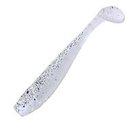 Relax King Shad L038 - Juego de 5 señuelos de goma para peces depredadores, 3", color plateado y blanco