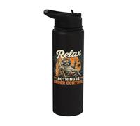 Relax Nothing is Under Control Chill Raccoon Stainless Steel Insulated Water Bottle