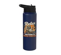 Relax Nothing is Under Control Chill Raccoon Stainless Steel Insulated Water Bottle
