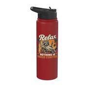 Relax Nothing is Under Control Chill Raccoon Stainless Steel Insulated Water Bottle
