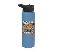 Relax Nothing is Under Control Chill Raccoon Stainless Steel Insulated Water Bottle