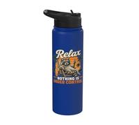 Relax Nothing is Under Control Chill Raccoon Stainless Steel Insulated Water Bottle