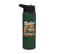 Relax Nothing is Under Control Chill Raccoon Stainless Steel Insulated Water Bottle