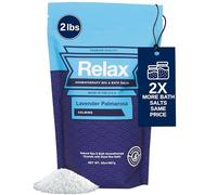 Relax Spa & Bath Sales de baño de aromaterapia para jacuzzi, baño o spa, bolsa de 0,9 kg infundida con magnesio, sal de baño para remojo, aroma de lavanda palmarosa