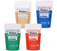 Relax Spa y baño aromaterapia Original Sales de baño - Pack de 4, 17 oz- All Natural Mineral Sales - aroma terapia para jacuzzis, spas y Jacuzzi 17 onzas