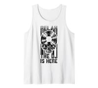 Relax The DJ Is Here, Amante de los Discos de Vinilo Gothic Skull LP Camiseta sin Mangas