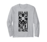 Relax The DJ Is Here, Amante de los Discos de Vinilo Gothic Skull LP Manga Larga