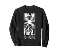 Relax The DJ Is Here, Amante de los Discos de Vinilo Gothic Skull LP Sudadera