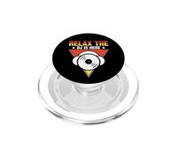 Relax The DJ Is Here Retro Vinyl DJ PopSockets PopGrip para MagSafe
