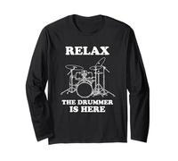 Relax The Drummer is Here- Funy Drumming Manga Larga