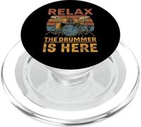 Relax The Drummer Is Here Musical para músicos de batería PopSockets PopGrip para MagSafe
